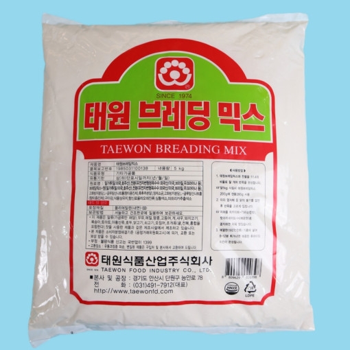 태원식품 후라이드 치킨파우더 태원브레딩믹스 5KG 브래딩 매콤한맛
